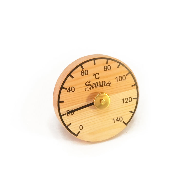 Pine Sauna Thermometer: Round