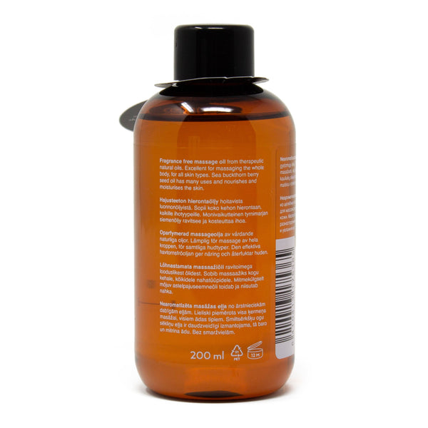Rento Massage Oil Backside information