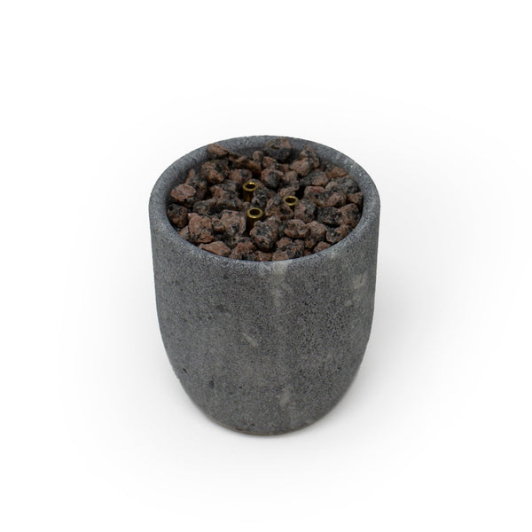 Soapstone sauna fountain on white background