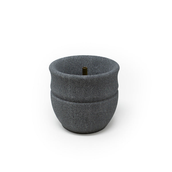 Soapstone sauna fountain on white background