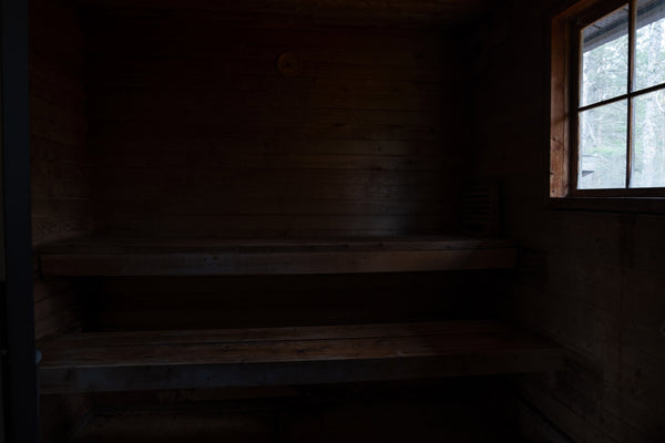Sauna Room with LED Lights Turned OFF