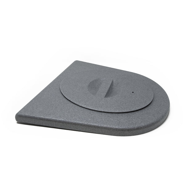 Extruded polystyrene outhouse seat with lid light grey