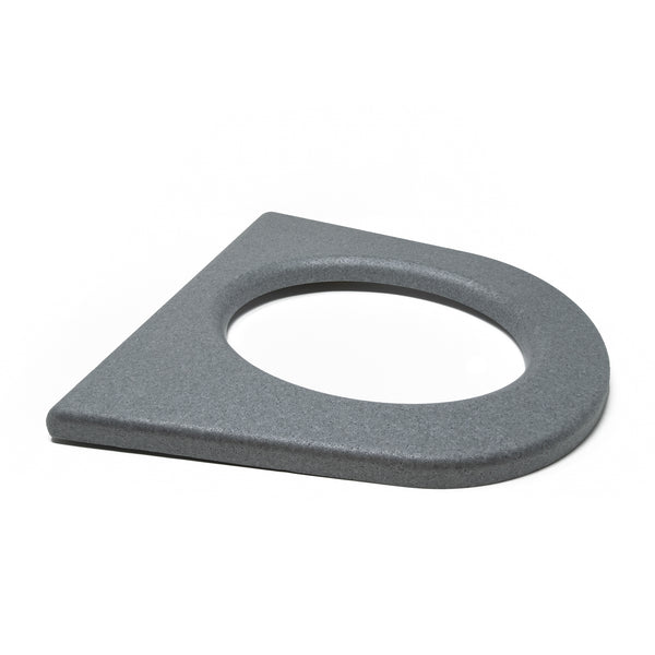 Extruded polystyrene outhouse seat light grey