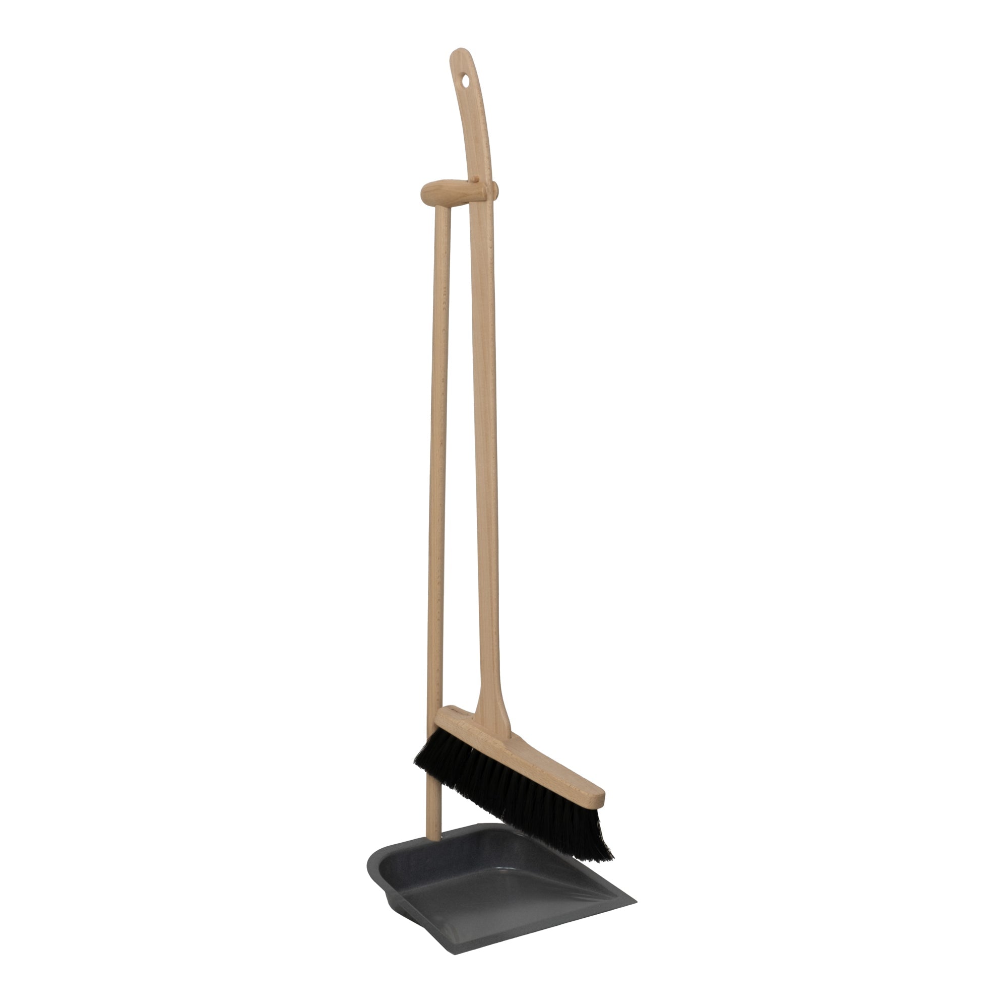 Standing Broom and Dustpan set pictured on white background